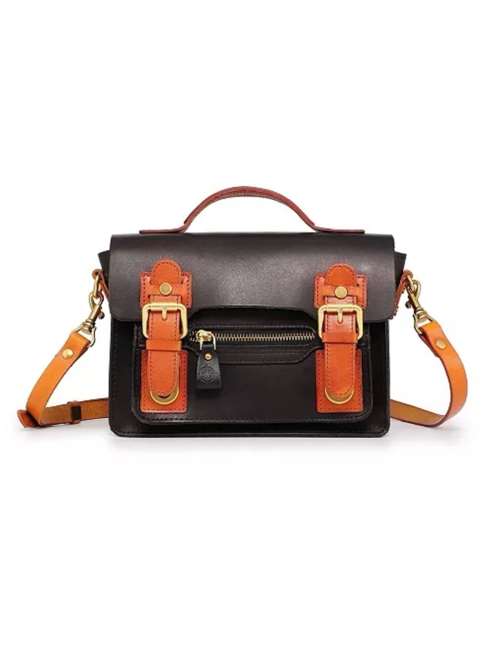 Old Trend Aster Mini satchel black leather crossbody purse